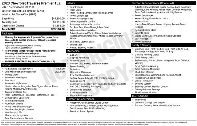 Used 2023 Chevrolet Traverse Premier image 7