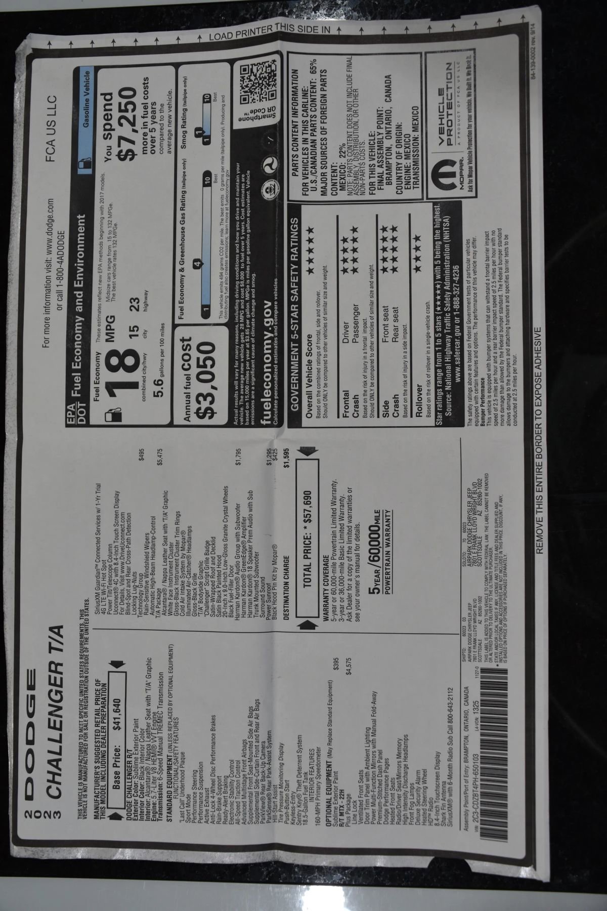 Used 2023 Dodge Challenger R/T w/ T/A Package RWD image 50