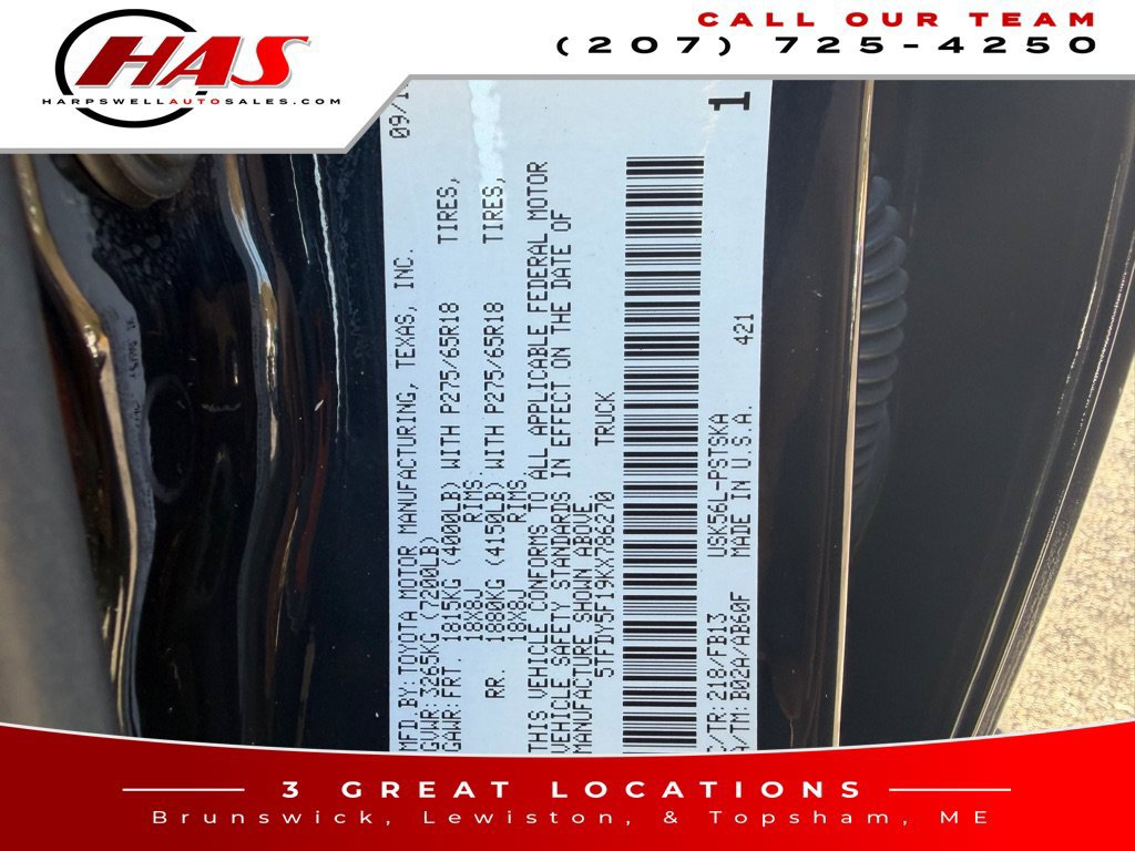 Used 2019 Toyota Tundra SR5 w/ TRD Off Road Package AWD/4WD image 16
