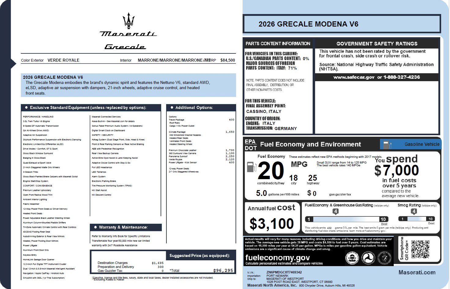 New 2026 Maserati Grecale Modena AWD/4WD image 25