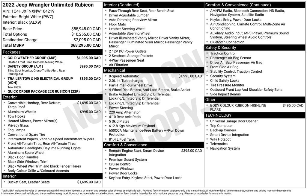 Used 2022 Jeep Wrangler Unlimited Rubicon w/ Cold Weather Group AWD/4WD image 31