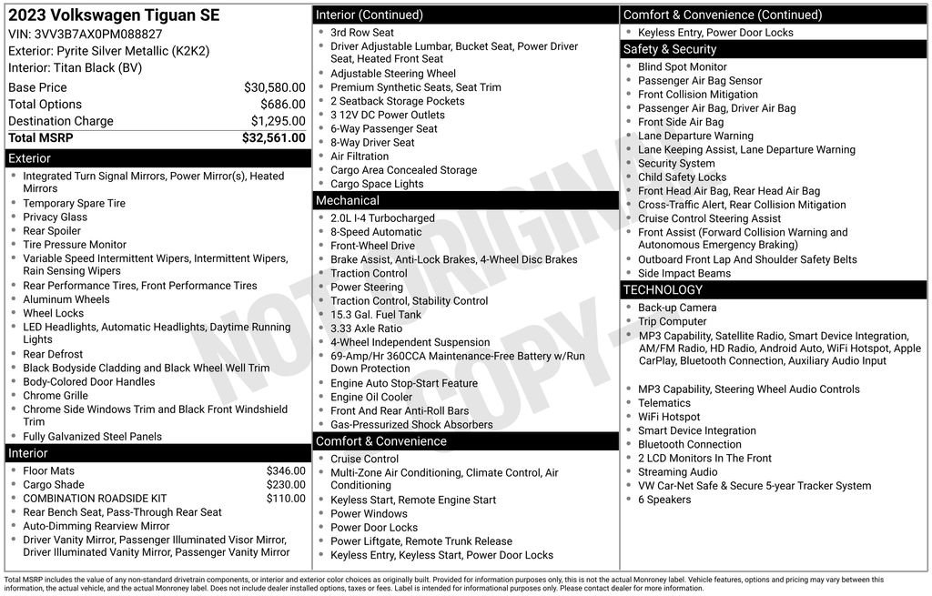 Certified 2023 Volkswagen Tiguan SE FWD image 7