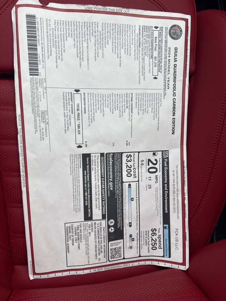 New 2024 Alfa Romeo Giulia Quadrifoglio image 24