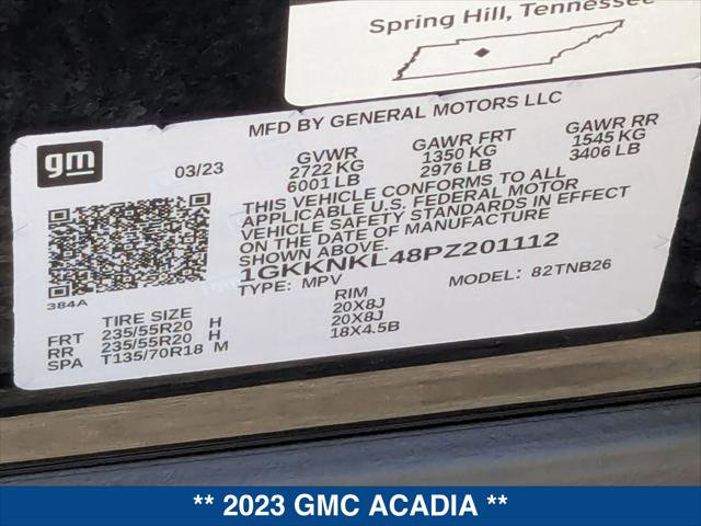 Used 2023 GMC Acadia SLE w/ Elevation Edition image 24