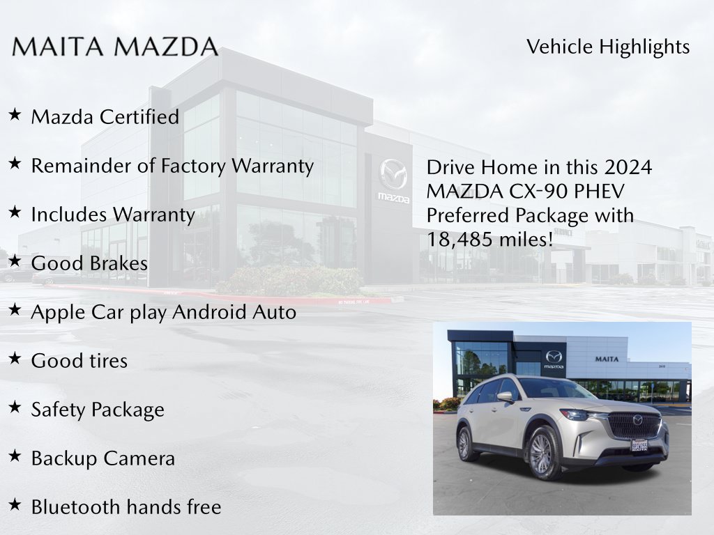 Certified 2024 MAZDA CX-90 Plug-In Hybrid w/ Preferred AWD/4WD image 7