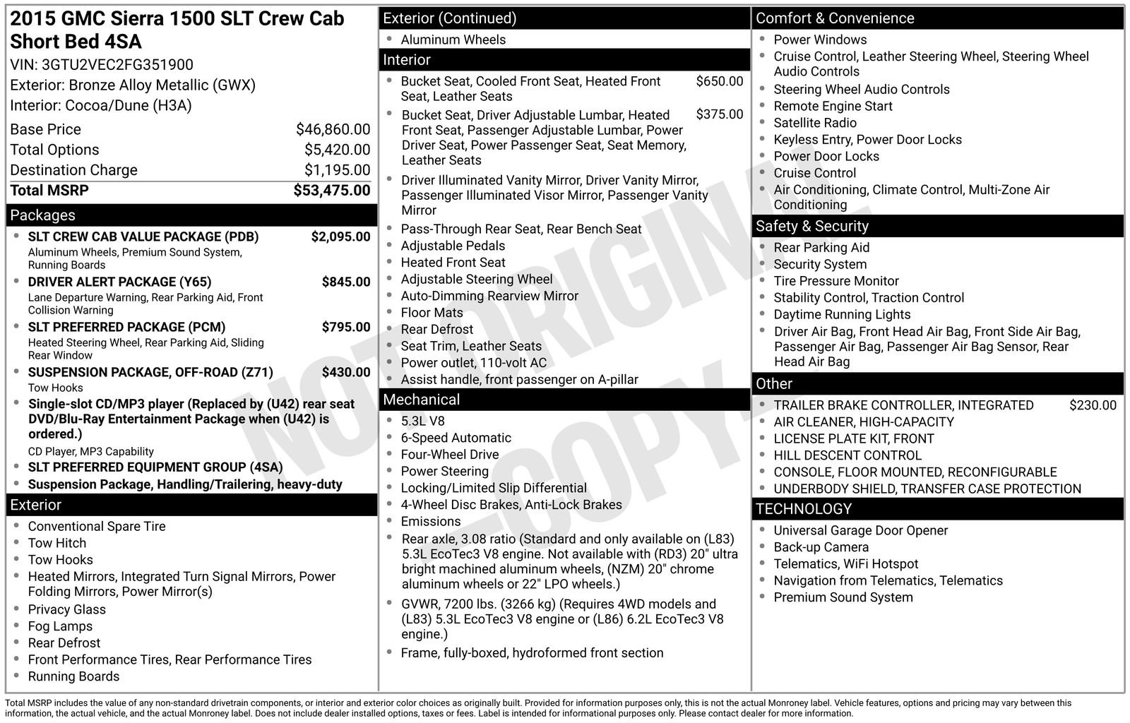 Used 2015 GMC Sierra 1500 SLT w/ SLT Crew Cab Value Package image 5