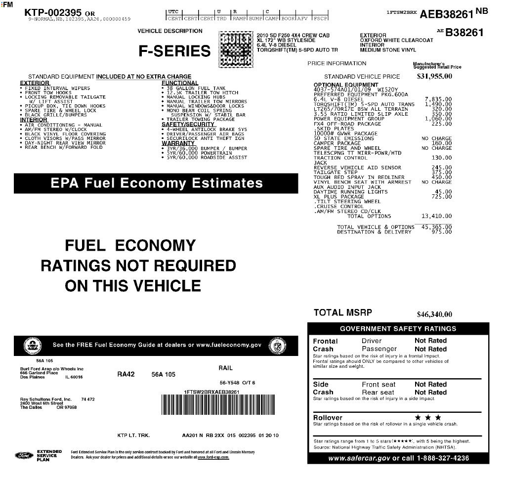 Used 2010 Ford F250 XL AWD/4WD image 6
