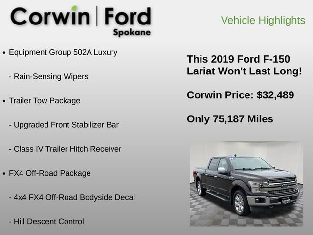 Used 2019 Ford F150 Lariat w/ Equipment Group 502A Luxury AWD/4WD image 18