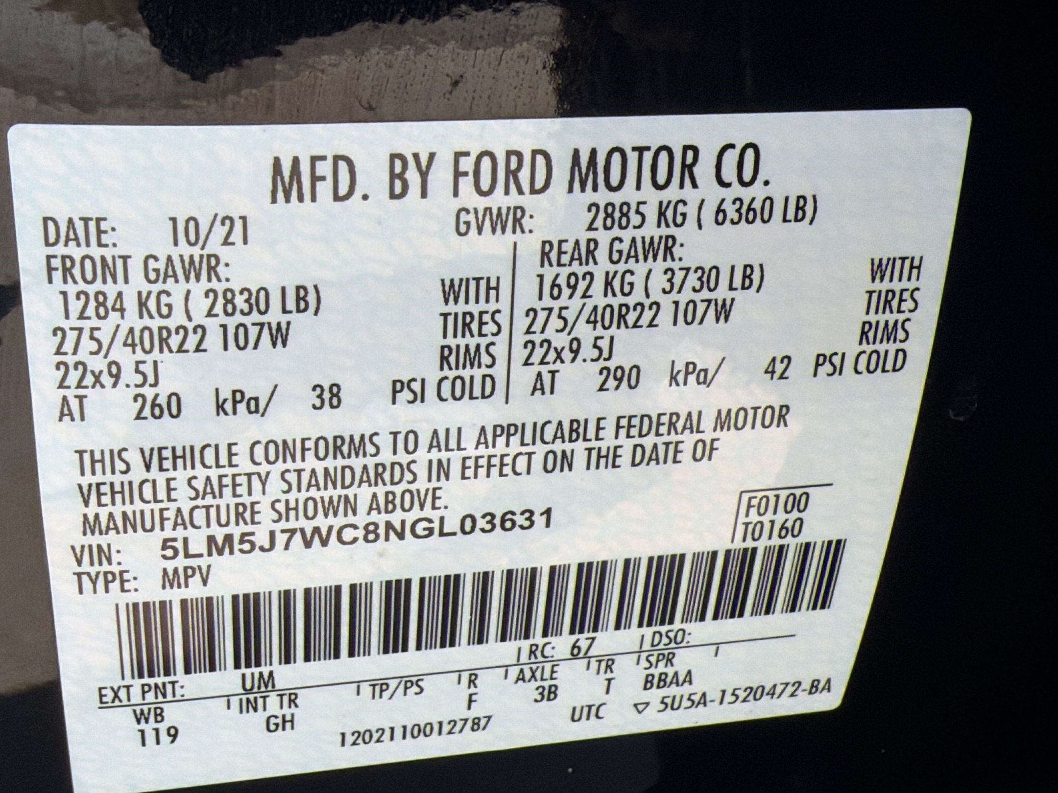 Used 2022 Lincoln Aviator Reserve w/ Equipment Group 201A RWD image 24