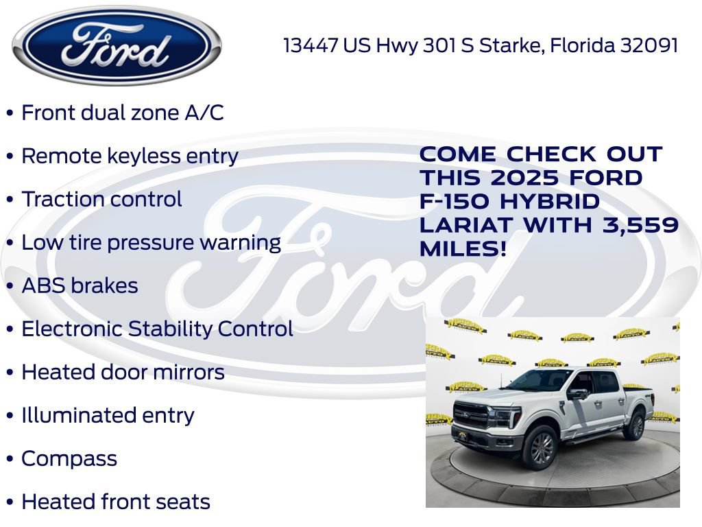 Certified 2025 Ford F150 Lariat w/ Equipment Group 501A Mid AWD/4WD image 6