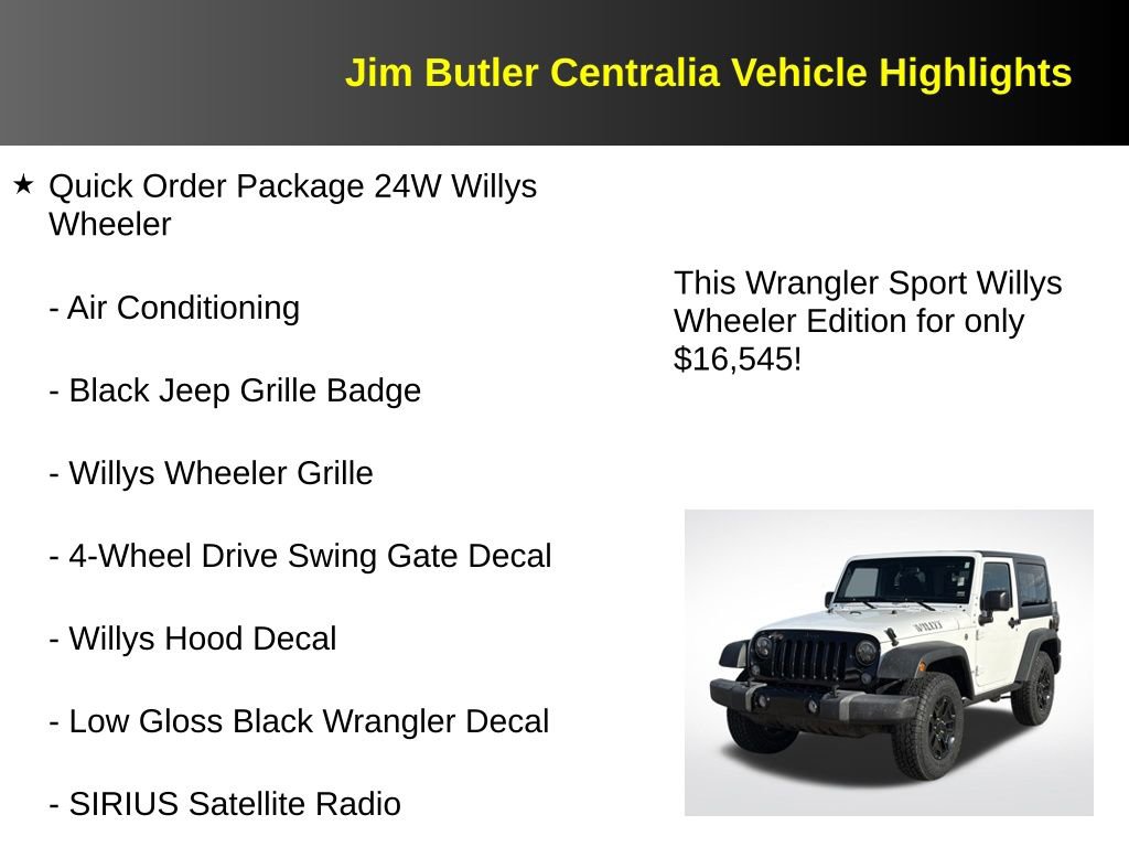 Used 2016 Jeep Wrangler Sport image 12