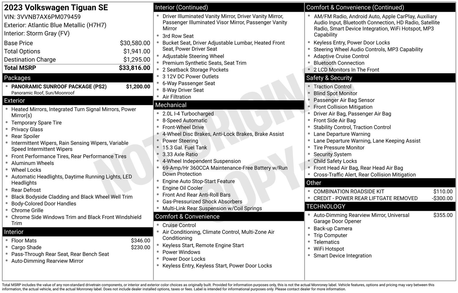 Used 2023 Volkswagen Tiguan SE w/ Panoramic Sunroof Package FWD image 38