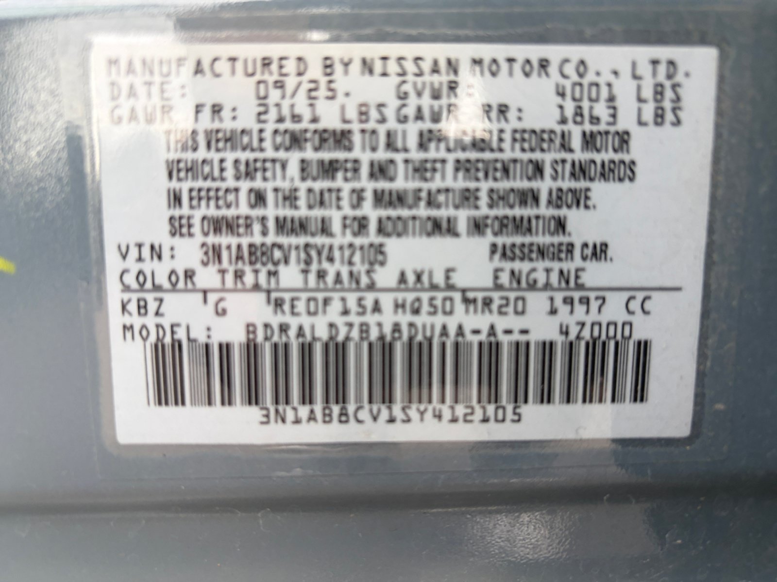Used 2025 Nissan Sentra SV w/ All-Weather Package FWD image 33