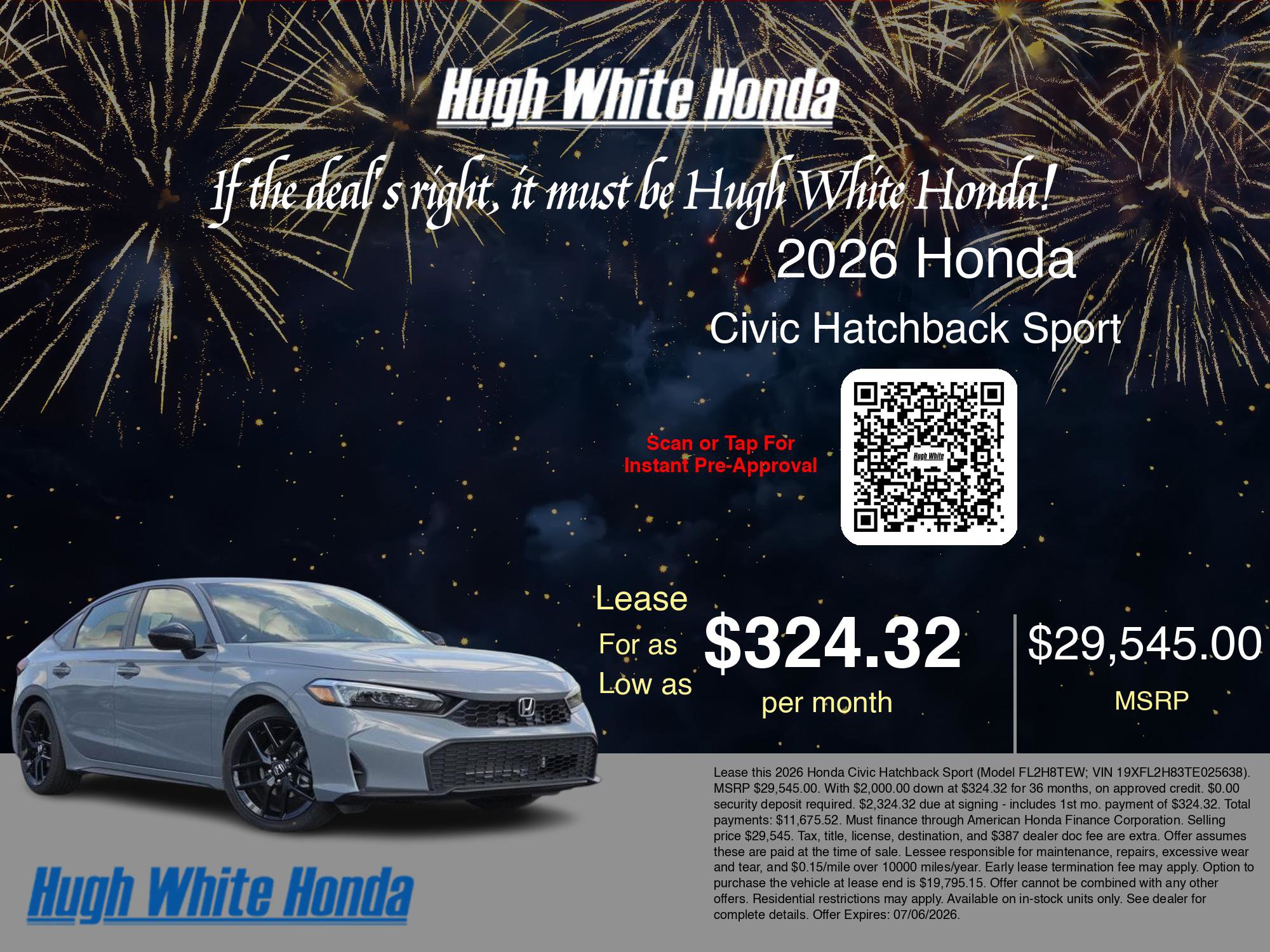 New 2026 Honda Civic Sport image 3