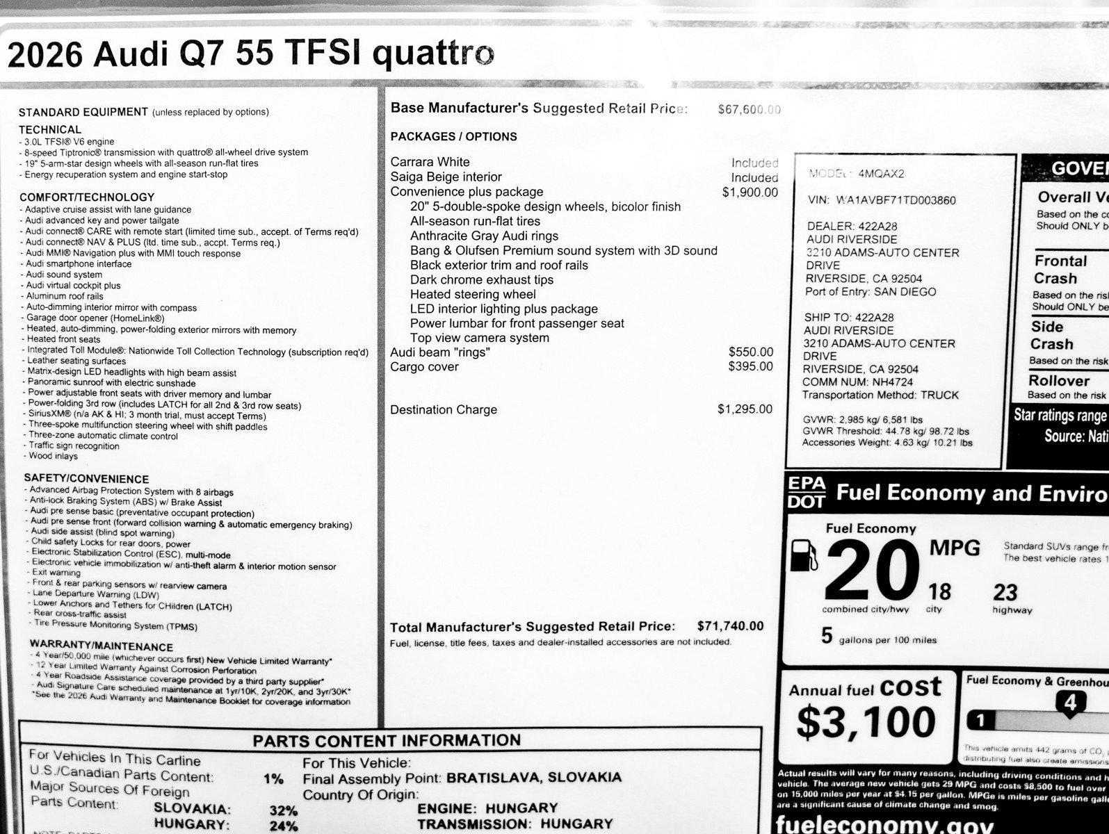 New 2026 Audi Q7 3.0T Premium image 27