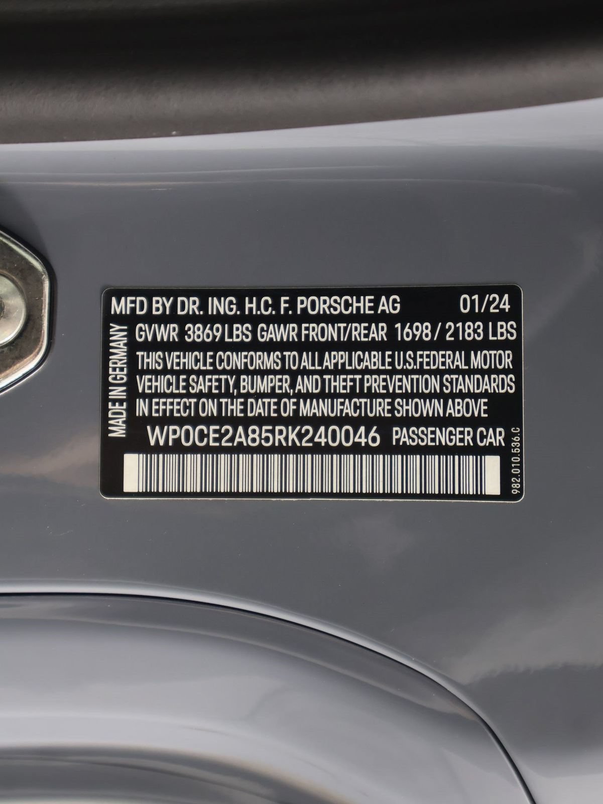 Certified 2024 Porsche 718 Boxster Spyder RS RWD image 18