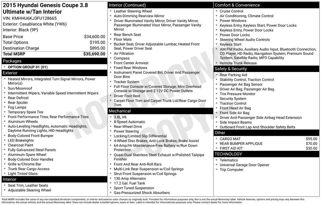 Used 2015 Hyundai Genesis 3.8 image 4