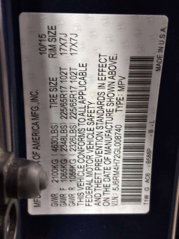 Used 2016 Honda CR-V EX-L image 37