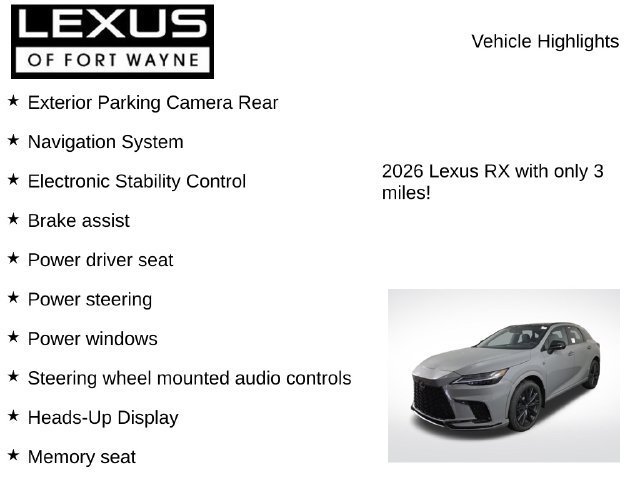 New 2026 Lexus RX 500h F Sport w/ Convenience Package AWD/4WD image 7