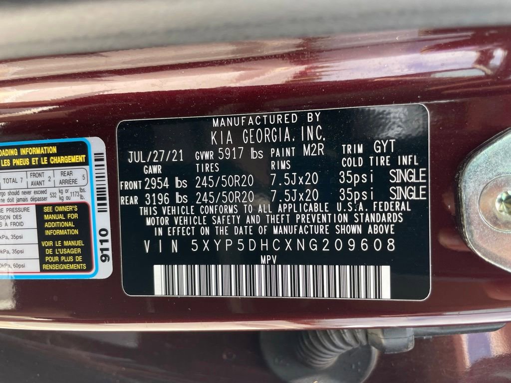 Certified 2022 Kia Telluride SX w/ Nightfall Edition Package AWD/4WD image 34