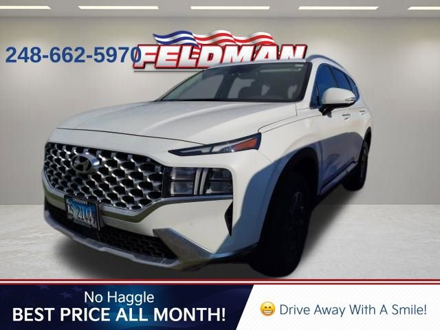 Used 2021 Hyundai Santa Fe Blue image 1