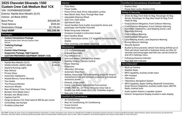 Used 2025 Chevrolet Silverado 1500 Custom AWD/4WD image 38