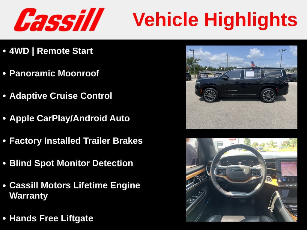 Used 2022 Jeep Grand Wagoneer Series III w/ Rear Seat Video Group 1 AWD/4WD image 7