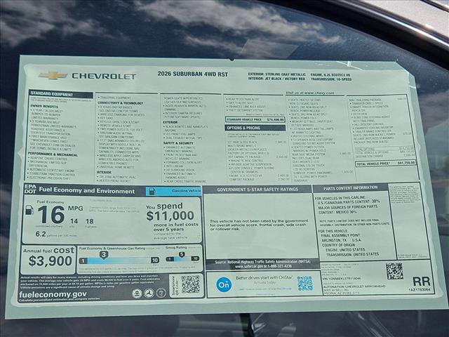 New 2026 Chevrolet Suburban RST image 18
