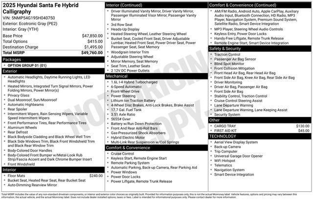 New 2025 Hyundai Santa Fe Calligraphy image 4