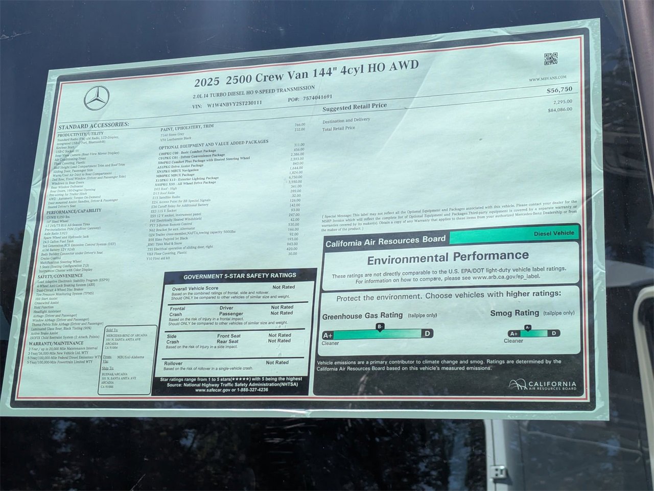 New 2025 Mercedes-Benz Sprinter 2500 image 16