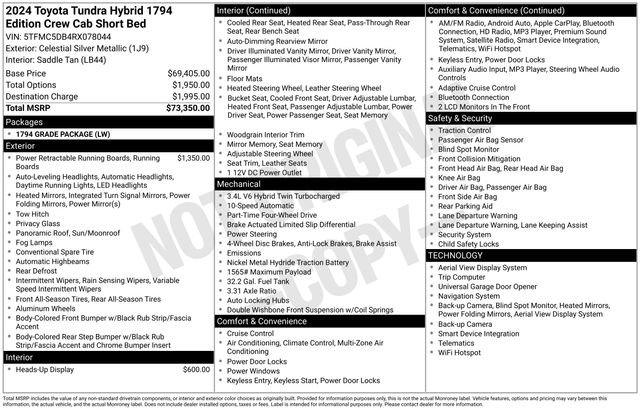 Used 2024 Toyota Tundra 1794 Edition image 4