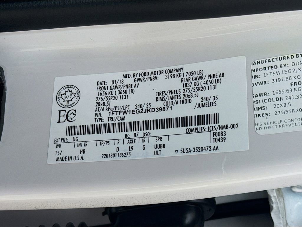 Used 2018 Ford F150 Lariat w/ Equipment Group 502A Luxury AWD/4WD image 36