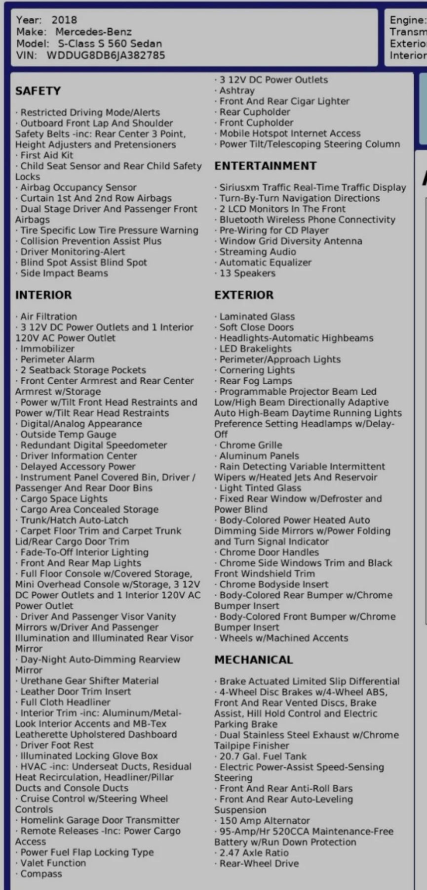 Used 2018 Mercedes-Benz S 560 Sedan image 4