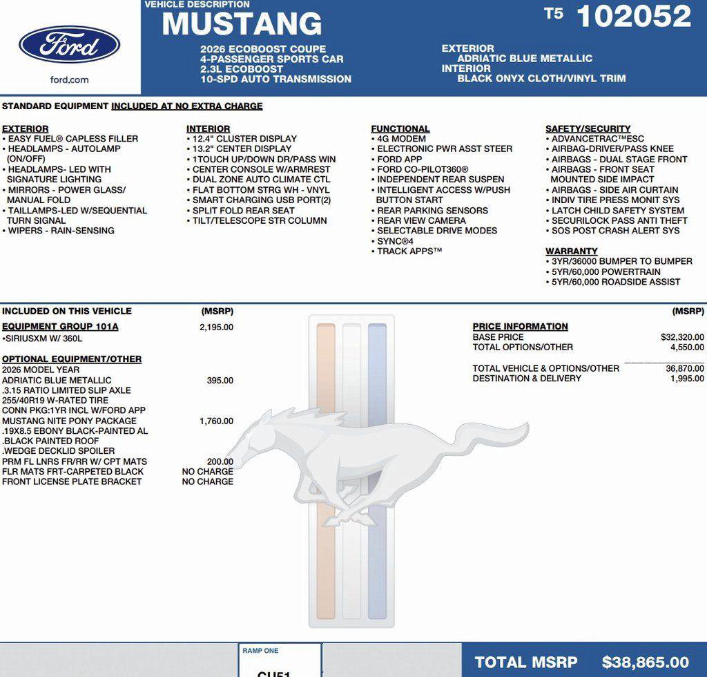 New 2026 Ford Mustang Coupe image 2