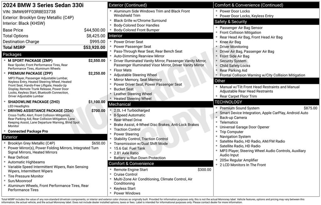 Used 2024 BMW 330i Sedan w/ M Sport Package RWD image 15