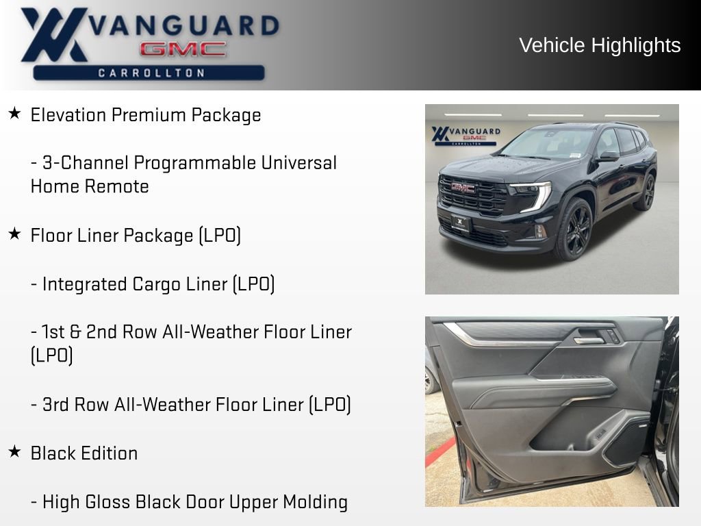 New 2026 GMC Acadia Elevation w/ Black Edition image 11