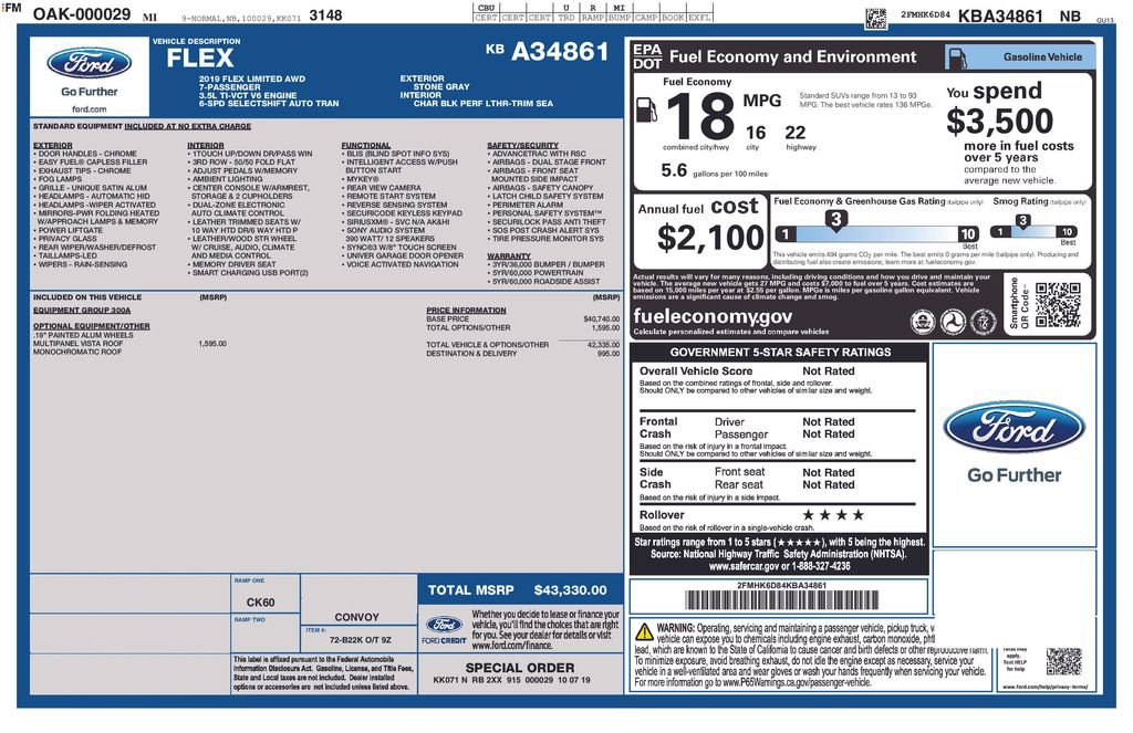 Used 2019 Ford Flex Limited image 1