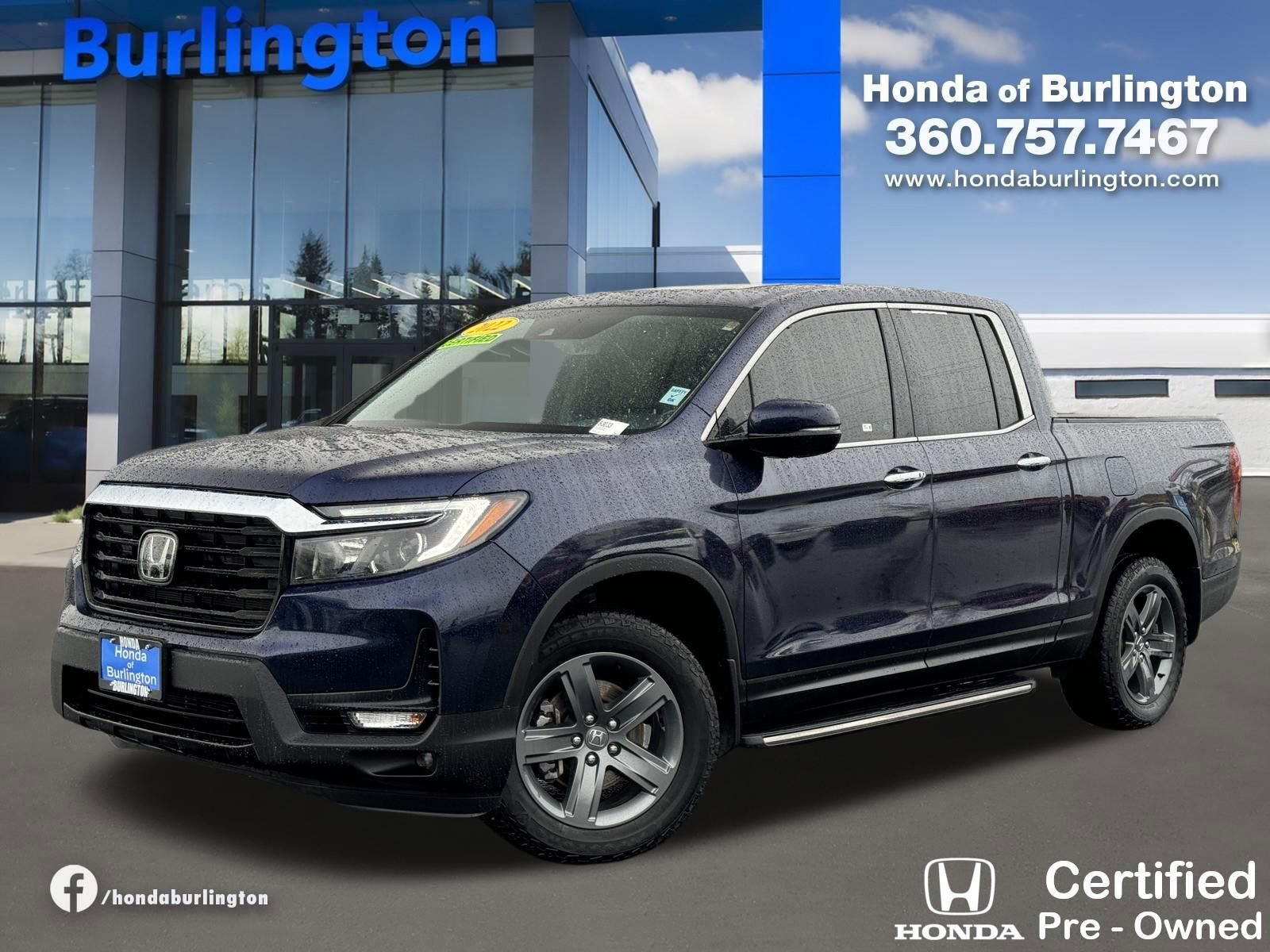 Certified 2022 Honda Ridgeline RTL-E