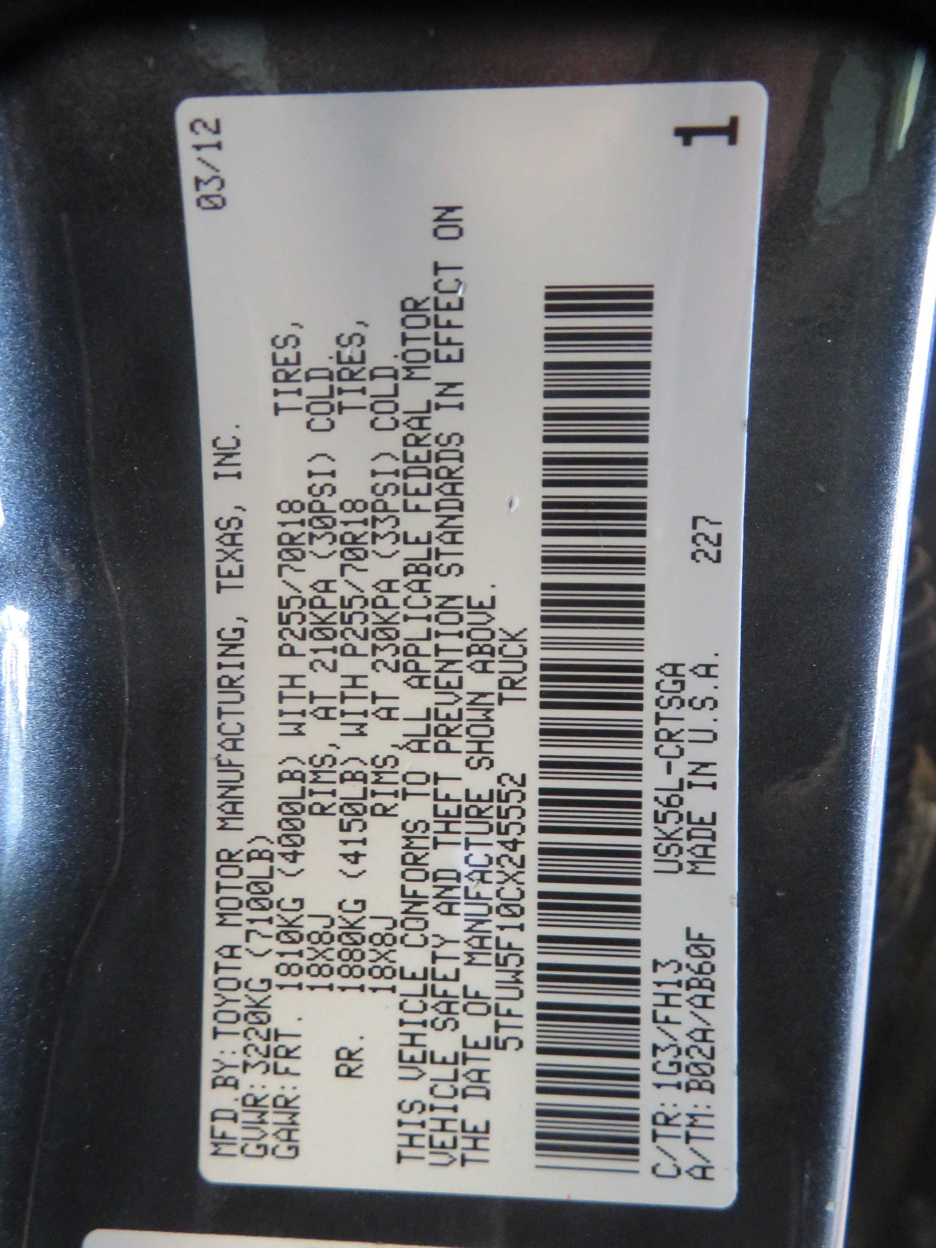 Used 2012 Toyota Tundra 4x4 Double Cab w/ Tow Pkg image 70