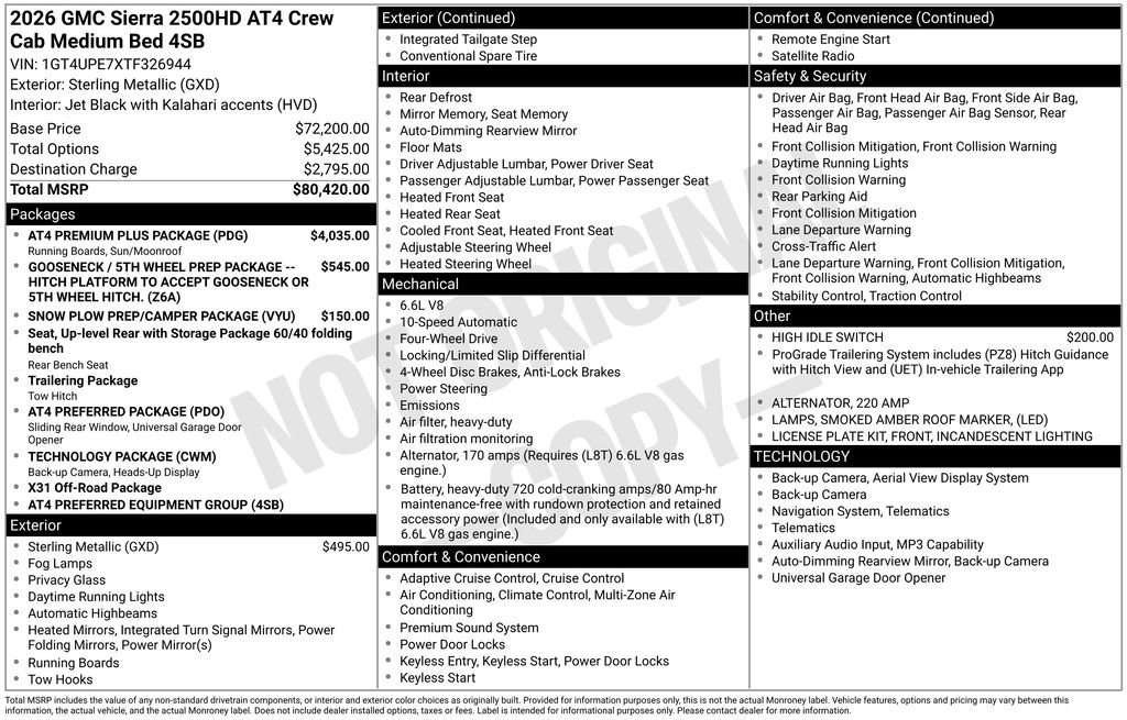 New 2026 GMC Sierra 2500 AT4 w/ AT4 Premium Plus Package AWD/4WD image 5