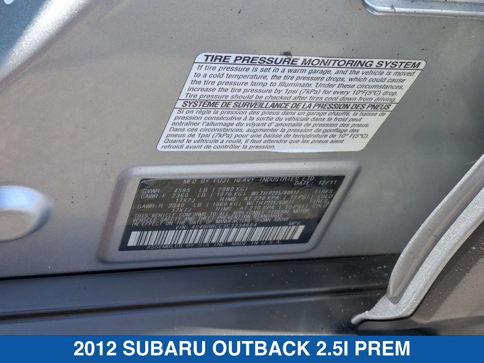 Used 2012 Subaru Outback 2.5i Premium w/ All-Weather Pkg image 36