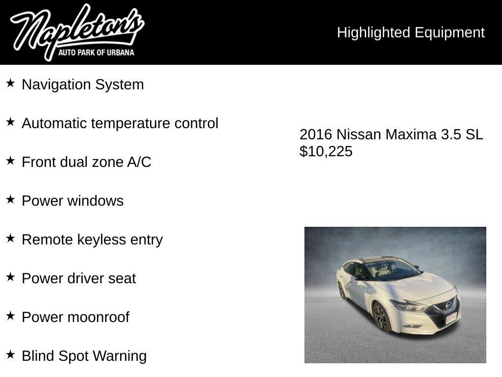 Used 2016 Nissan Maxima 3.5 SL FWD image 3