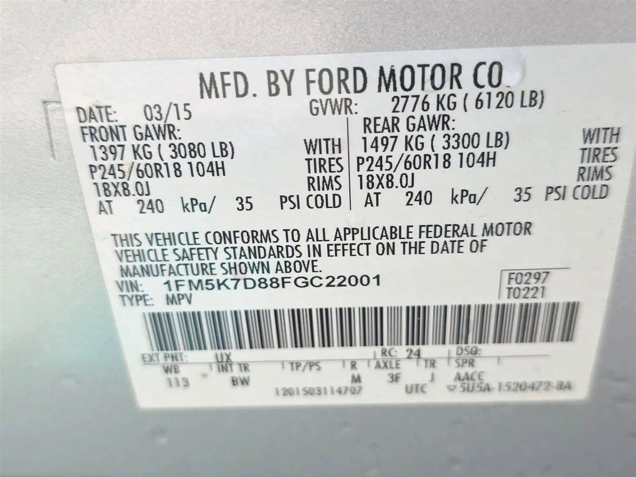 Used 2015 Ford Explorer XLT w/ Equipment Group 202B FWD image 14