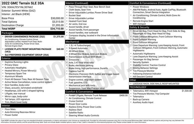 Used 2022 GMC Terrain SLE w/ Driver Convenience Package image 8