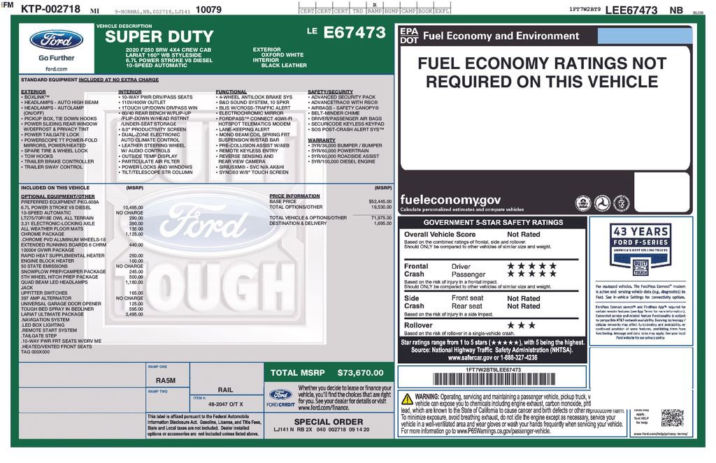 Used 2020 Ford F250 Lariat w/ Lariat Ultimate Package image 4