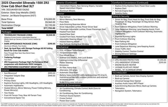 Used 2025 Chevrolet Silverado 1500 ZR2 w/ Technology Package image 32