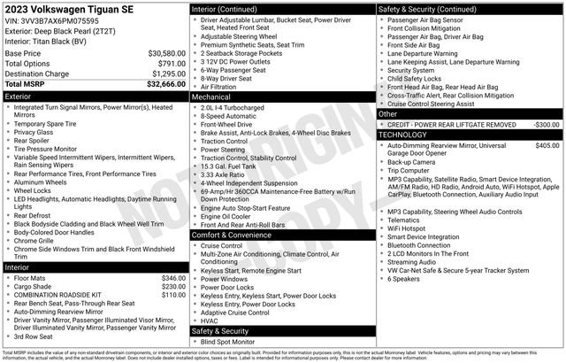 Used 2023 Volkswagen Tiguan SE FWD image 37