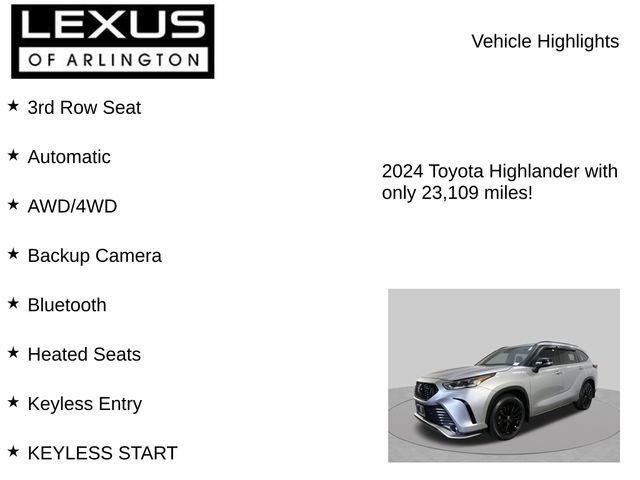 Used 2024 Toyota Highlander XSE AWD/4WD image 7