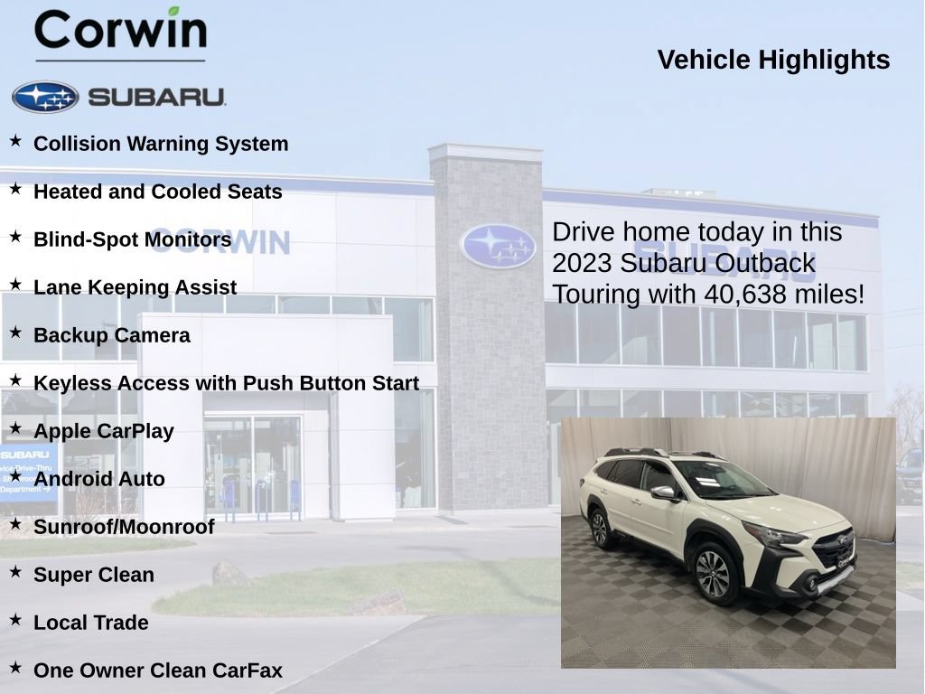 Used 2023 Subaru Outback Touring w/ Popular Package #2 AWD/4WD image 6