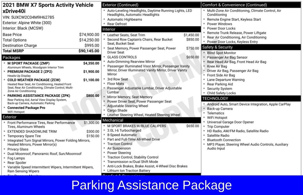 Used 2021 BMW X7 xDrive40i w/ M Sport Package AWD/4WD image 6